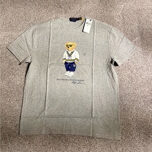 Polo by Ralph Lauren Gray Tee with cricket Bear Design